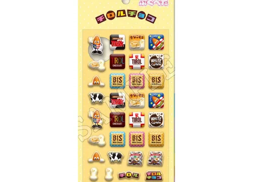 チロルチョコの「ぷくぺた」シールが9月7日頃発売|660円・ガラスのような艶の立体シール