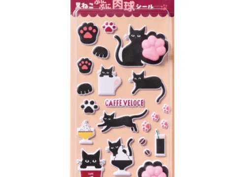 カフェ・ベローチェの黒ねこシールが8月5日発売!肉球がぷにぷに、各550円