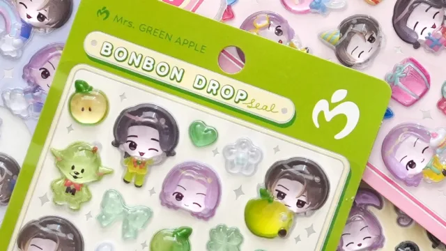 Mrs. GREEN APPLEのボンボンドロップシール、抽選は9月24日18時から|4種セット2,640円