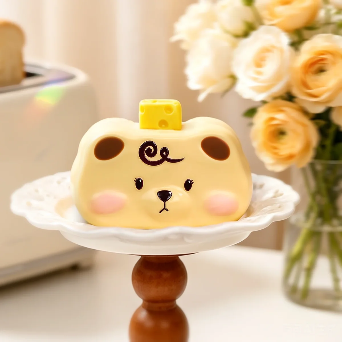 メロジョイ チーズベア ケーキスタンドに置いた様子