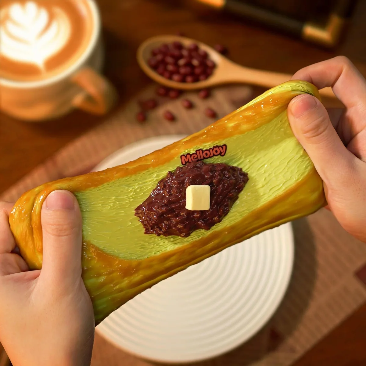 メロジョイ 抹茶あんこを引き伸ばした様子