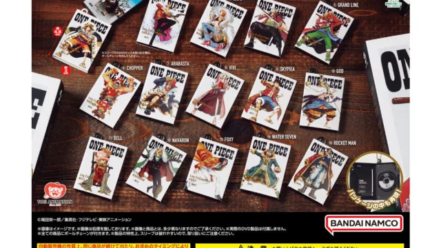 「ONE PIECE Log Collection ミニチュアチャーム」｜300円・全15種・パッケージの中も再現