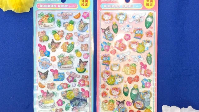 沖縄限定サンリオのボンボンドロップシールが9月14日に再販｜1枚660円・全2種「日焼け」「シーサー」