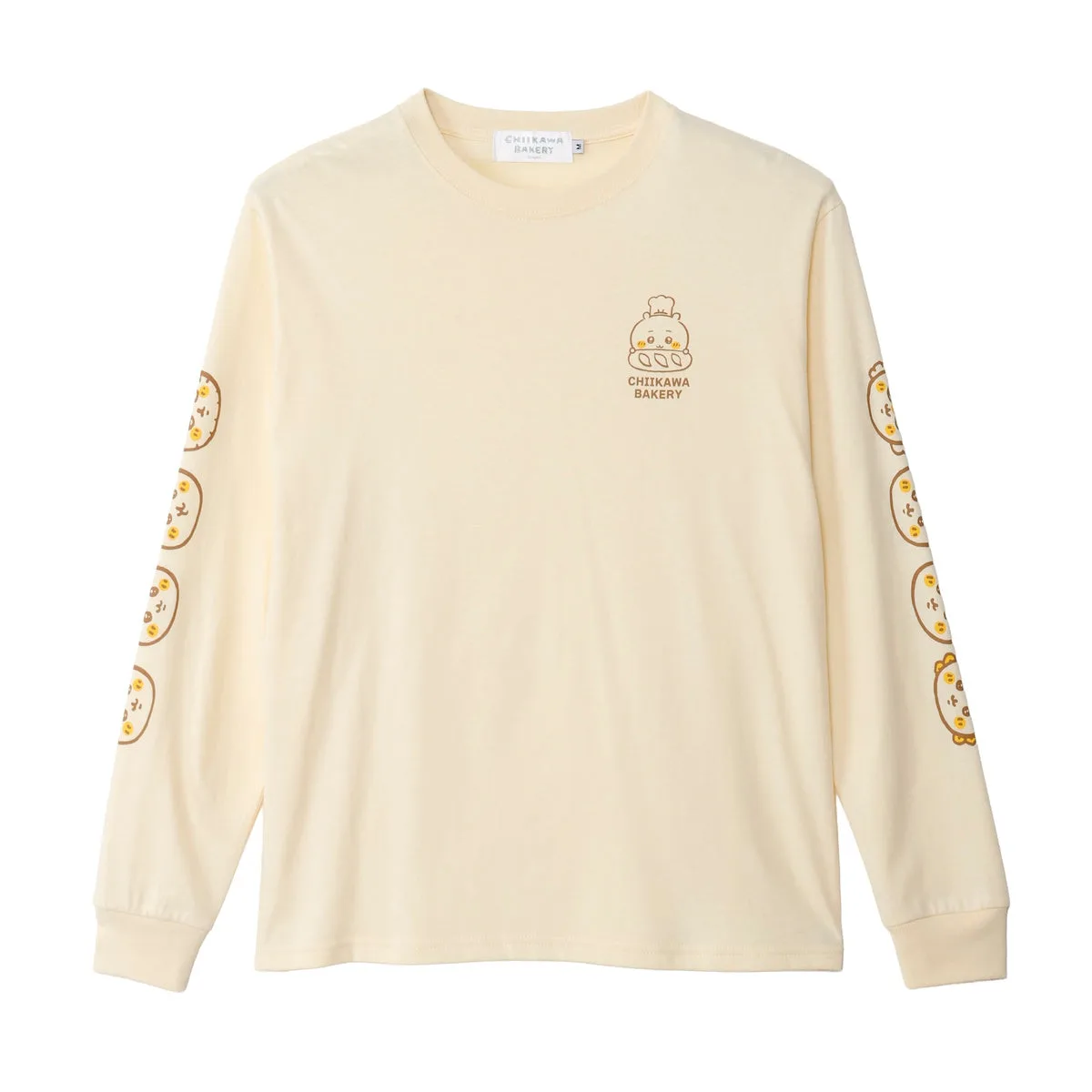 ちいかわベーカリー 長袖Tシャツ パンなみんな ベージュ