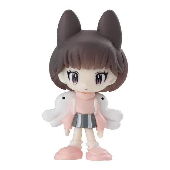 かえちゃんふぃぎゅあ ちゃいろ。茶色の髪にピンクのコート