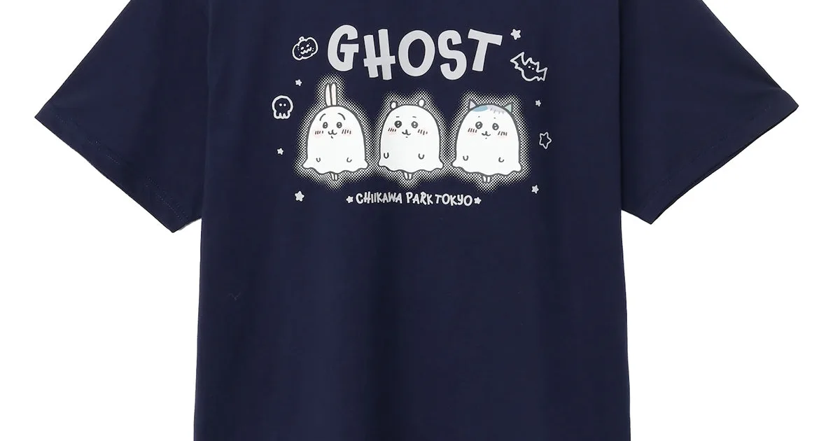 ちいかわパーク Tシャツ 蓄光GHOST ネイビー
